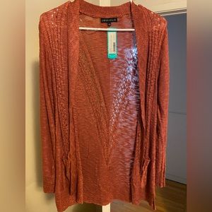 NWT Two Pocket Pointelle Cardigan